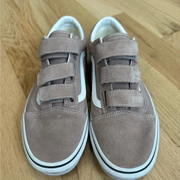 VANS Unisex Old Skool Velcro Sneakers - Mauve - Picture 2 of 7